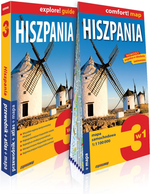 Hiszpania 3w1 przewodnik + atlas + mapa