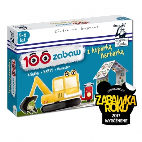 Kapitan Nauka 100 zabaw z koparką Barbarką + karty i flamaster