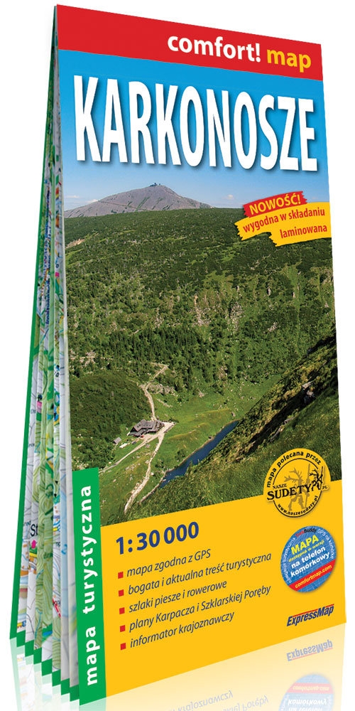 Karkonosze ; laminowana mapa turystyczna 1:30 000. comfort! map