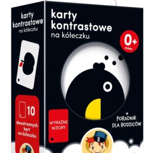 Karty kontrastowe na kółeczku dla dzieci 0 mies.+