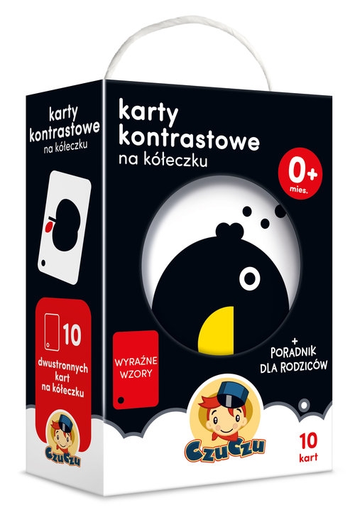 Karty kontrastowe na kółeczku dla dzieci 0 mies.+