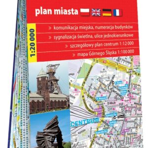 Katowice papierowy plan miasta 1:20 000