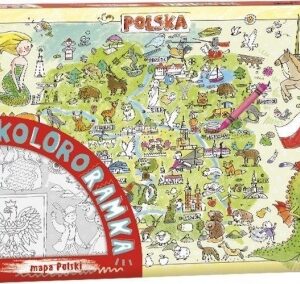 Kolororamka. Mapa Polski