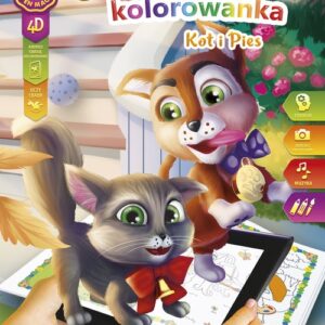 Kolorowanka A4/8 4D Kotek i Piesek