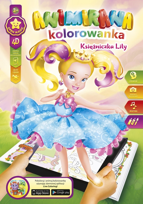 Kolorowanka A4/8 4D Księżniczka Lilly