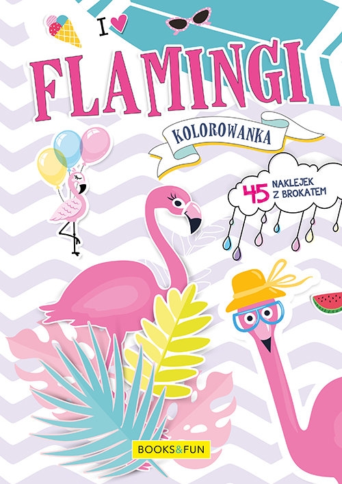 Kolorowanka Flamingi plus naklejki