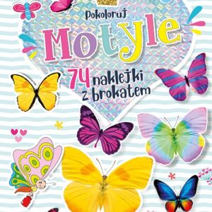 Kolorowanka Motyle plus naklejki z brokatem
