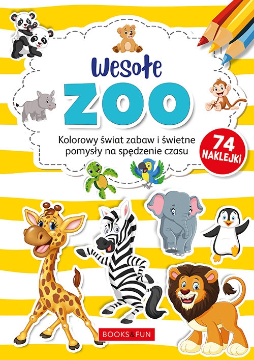 Kolorowanka Wesołe ZOO plus naklejki z brokatem