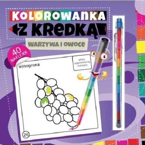 Kolorowanka z kredką Warzywa i owoce