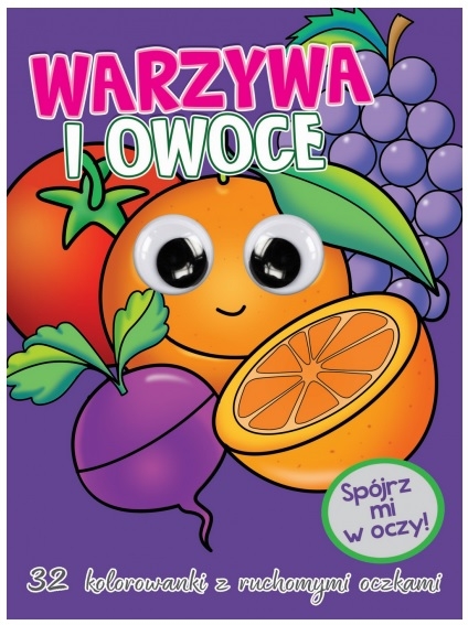 Kolorowanka z oczkami Warzywa i owoce