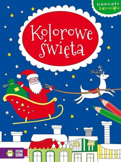 Kolorowe święta. Kolorowanka harmonijka.