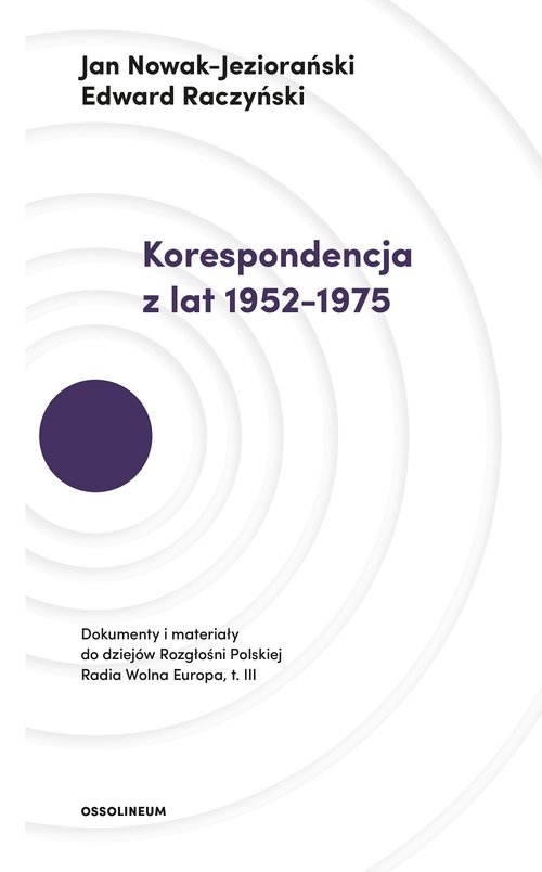 Korespondencja z lat 1952-1975. Dokumenty i materiały do dziejów Rozgłośni Polskiej Radia Wolna Europa. Tom III
