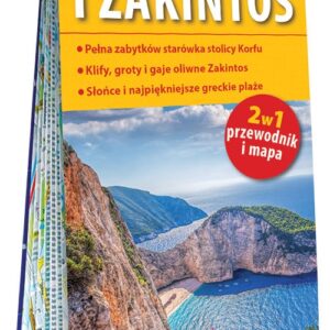 Korfu i Zakintos laminowany map&guide XL (2w1: przewodnik i mapa). 2w1: przewodnik i mapa