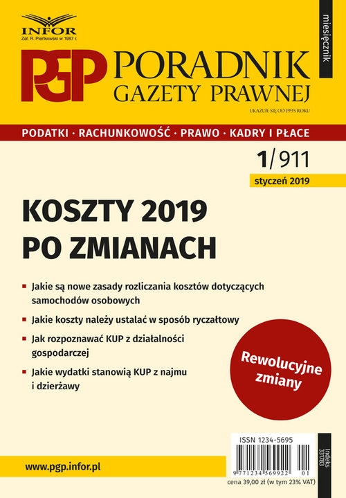 Koszty 2019 po zmianach. Poradnik Gazety Prawnej 1/2019