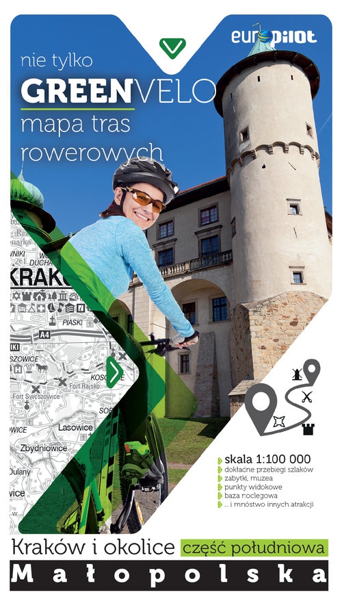 Kraków i okolice południe mapa tras rowerowych. nie tylko GREEN VELO - Małopolska cz. południowa