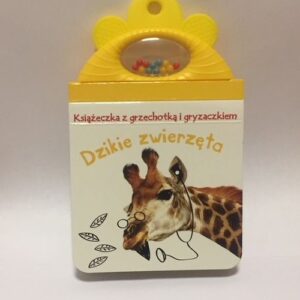Książeczka z grzechotką i gryzaczkiem Dzikie zwierzęta