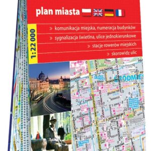 Łódź foliowany plan miasta 1:22 000