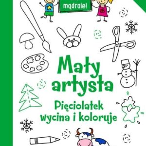 Mały artysta. Pięciolatek wycina i koloruje