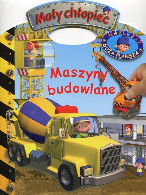 Mały chłopiec Maszyny budowlane Naklejki Duża plansza