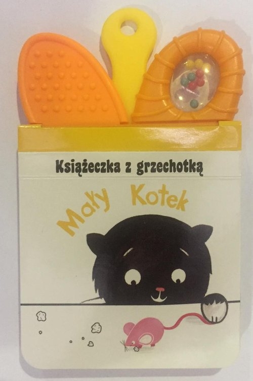 Mały Kotek Książeczka z grzechotką i gryzaczkiem