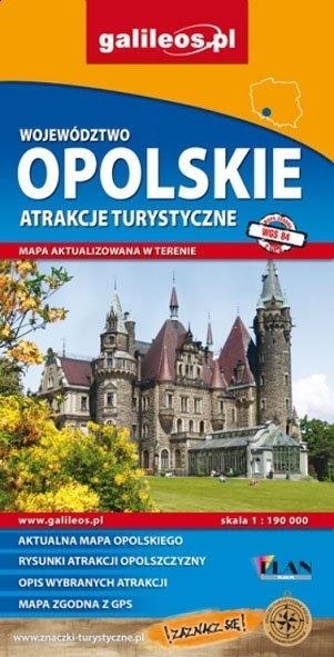 Mapa atrakcji tur. -Województwo Opolskie 1:190 000