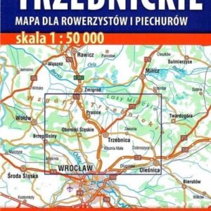 Mapa dla rowerzystów i piechurów - Wzgórza Trzebnickie
