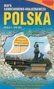 Mapa samochodowo-kraj. wodood.- Polska 1:650 000