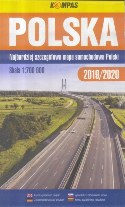 Mapa samochodowy 1:700 000 Polska BR KOMPAS