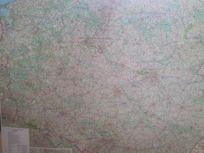 MAPA ŚCIENNA POLSKI 1:650000