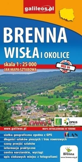 Mapa sztabowa - Brenna, Wisła i okolice 1:25 000