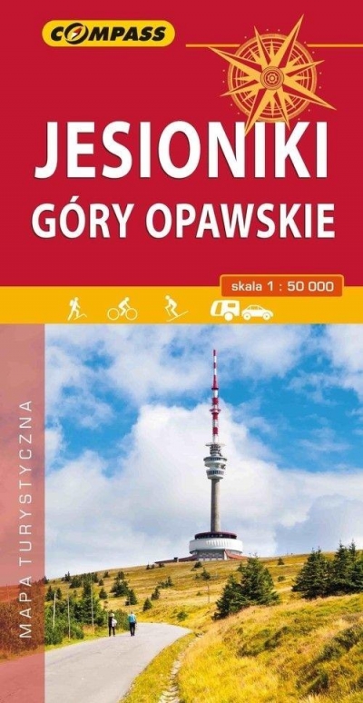 Mapa turystyczna - Jesioniki, Góry Opawskie