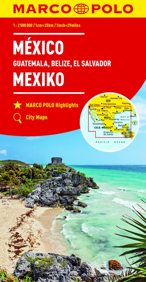 Meksyk Gwatemala Belize Salwador 1:2 500 000