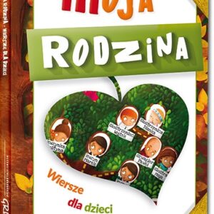 Moja rodzina. kolorowe ilustracje, kreda, duża czcionka