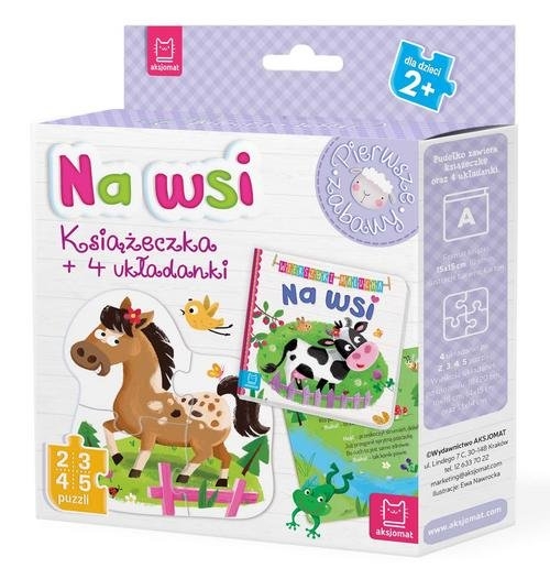 Na wsi Książeczka i cztery układanki Puzzle dla malucha