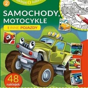 Naklejaj i koloruj. Samochody, motocykle i inne...