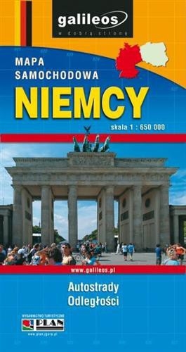 Niemcy mapa samochodowa 1:650 000