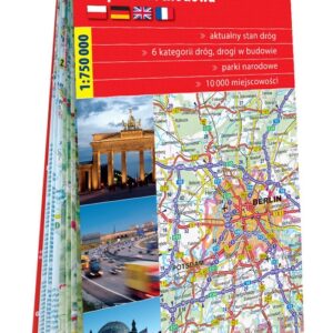 Niemcy papierowa mapa samochodowa 1:750 000