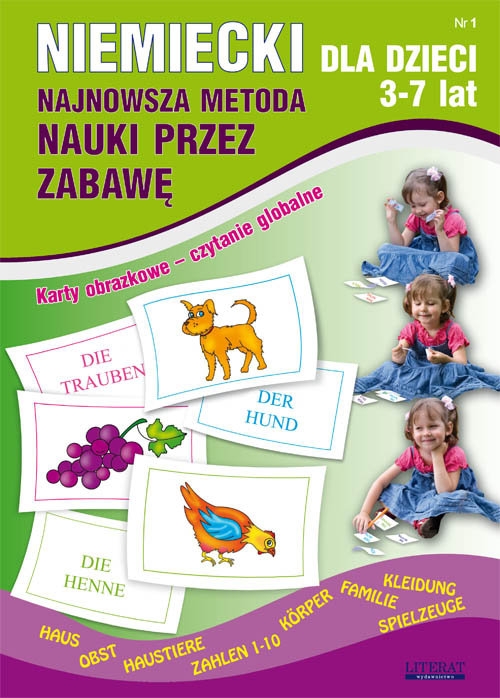 Niemiecki dla dzieci 1. 3-7 lat. Karty obrazkowe ? czytanie globalne. HAUS...