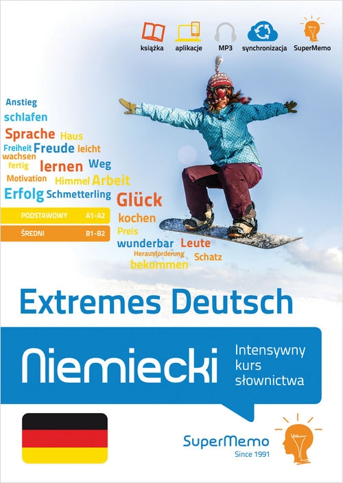 Niemiecki. Extremes Deutsch. Intensywny kurs słownictwa (poziom podstawowy A1-A2 i średni B1-B2)