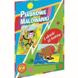Piaskowa malowanka hipopotan małpa