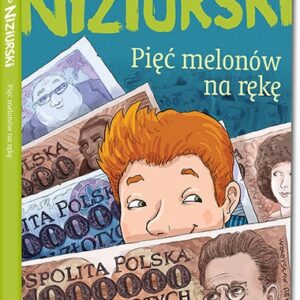 Pięć melonów na rękę. kolorowe ilustracje, duża czcionka