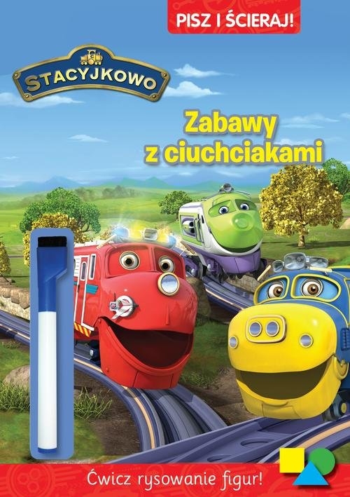 Pisz i ścieraj Stacyjkowo Pisz i ścieraj. Zabawy z ciuchciakami