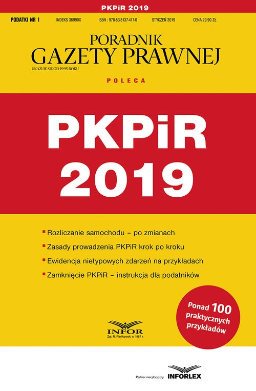 PKPiR 2019. Podatki 1/2019