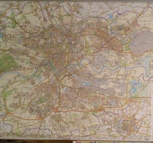 PLAN MIASTA KRAKÓW MAPA ŚCIENNA 1:26 000