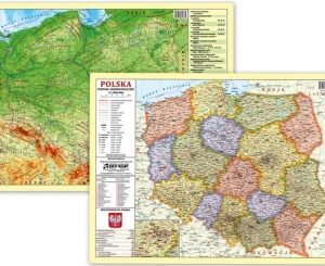 Podkładka na biurko - Mapa fizyczno-admini. Polska