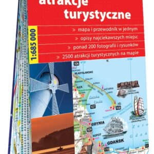 Polska Atrakcje turystyczne papierowa mapa samochodowa 1:685 000