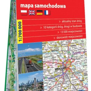 Polska foliowana mapa samochodowa 1:700 000