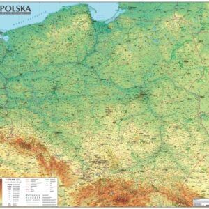 Polska Mapa Ogólnogeograficzna mapa ścienna 1:570 000