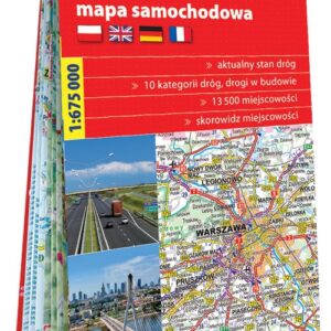 Polska papierowa mapa samochodowa 1:675 000
