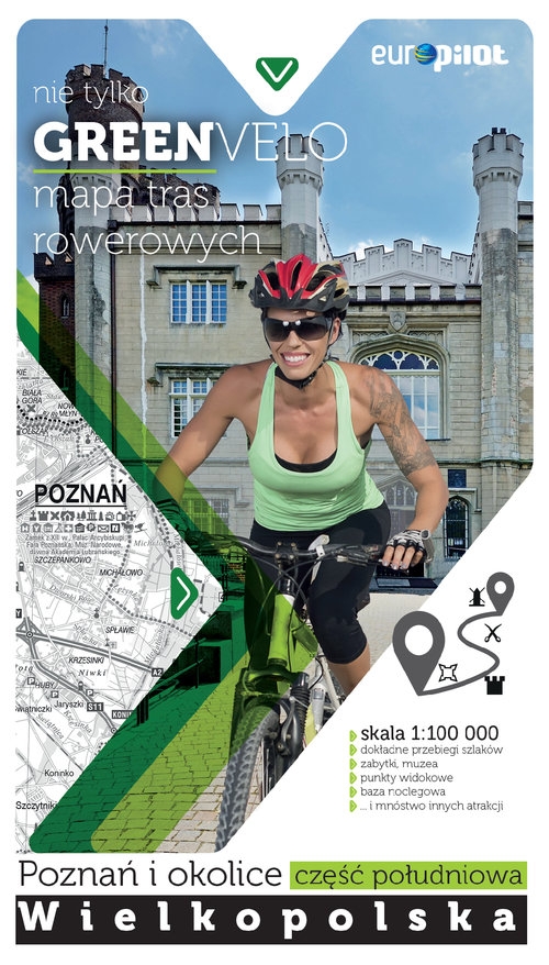 Poznań i okolice część południowa mapa tras rowerowych. nie tylko GREEN VELO - wielkopolska  cz. południowa
